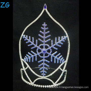 Design de mode Blue Snowflake Tiara Christmas Crown